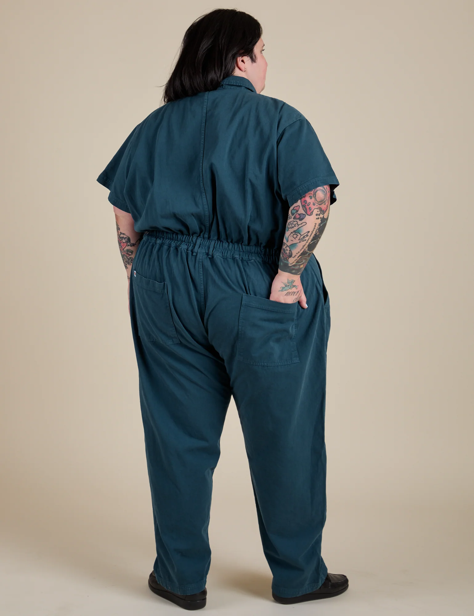 Short Sleeve Jumpsuit - Lagoon - Image 26