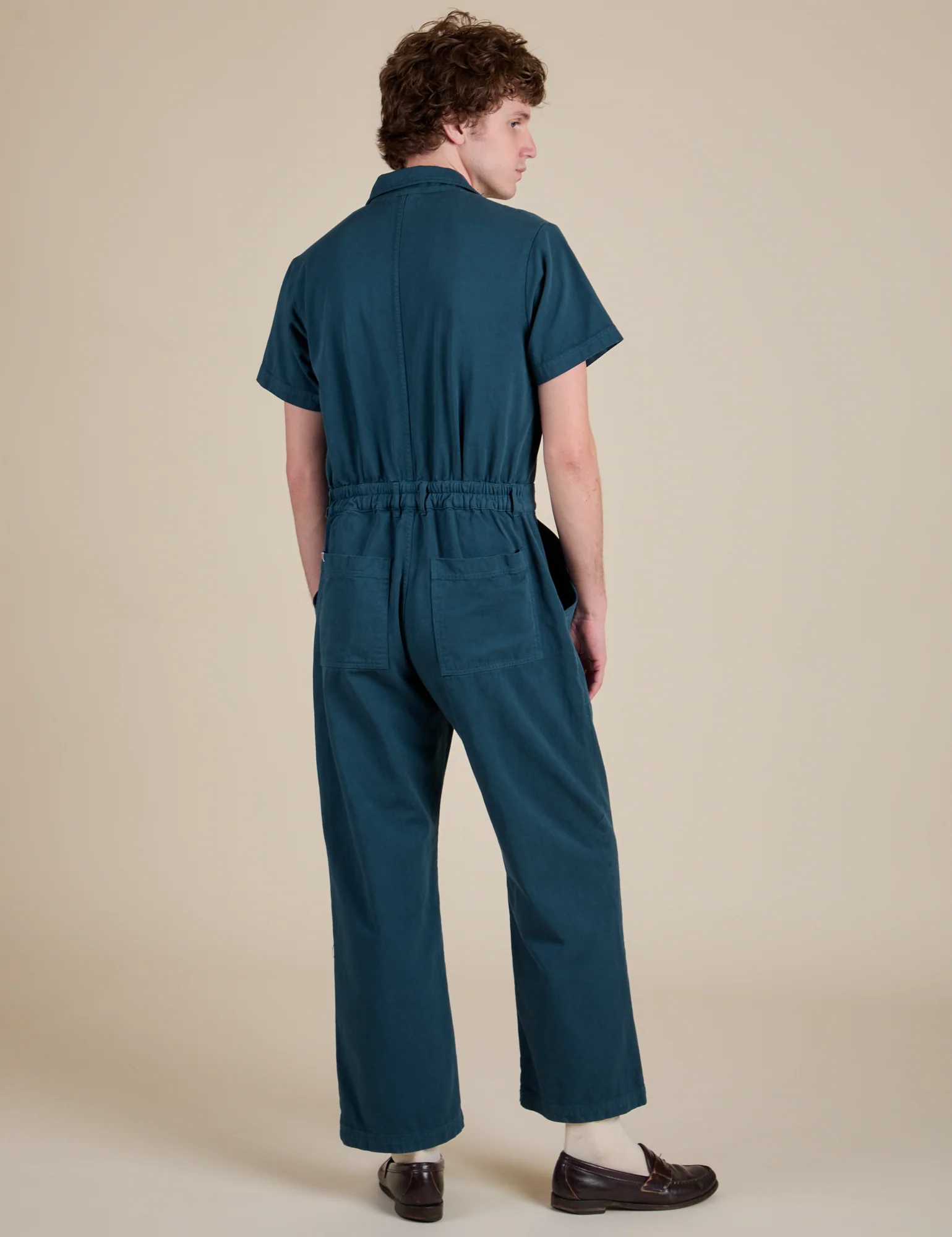 Short Sleeve Jumpsuit - Lagoon - Image 5