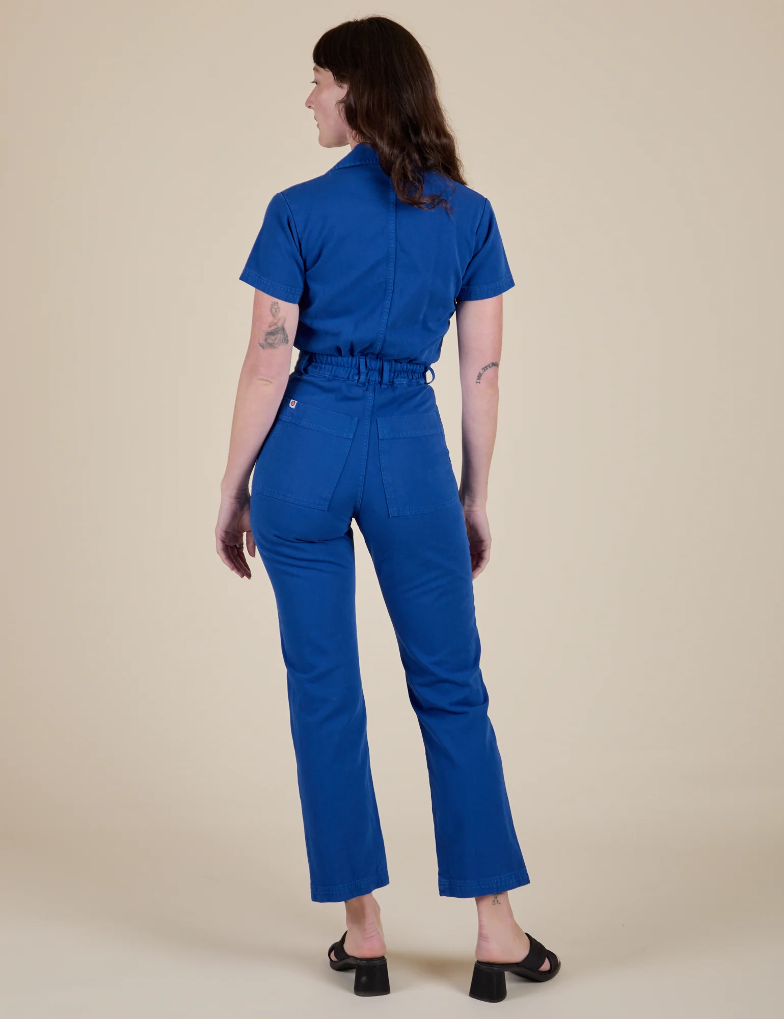 Short Sleeve Jumpsuit - Royal Blue - Image 16