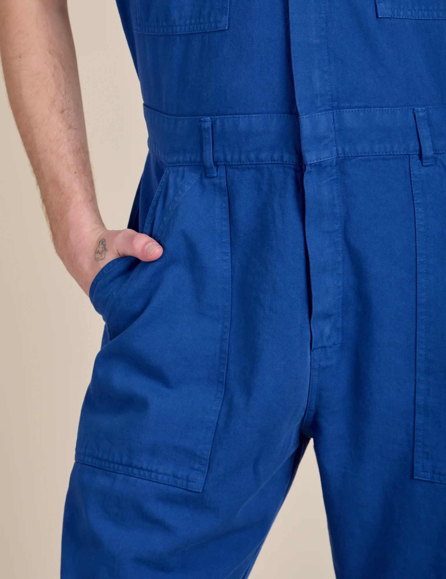 Short Sleeve Jumpsuit - Royal Blue - Image 27
