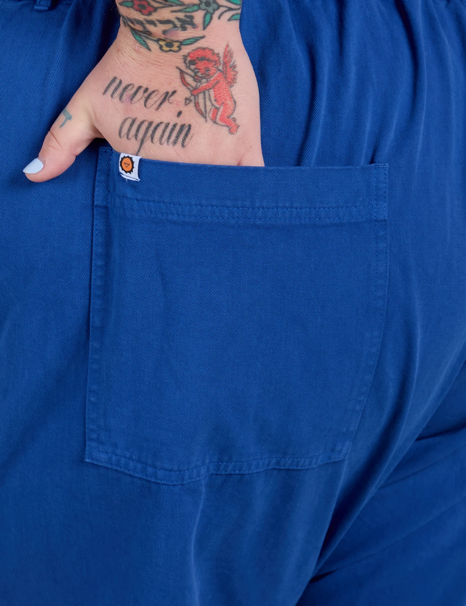 Short Sleeve Jumpsuit - Royal Blue - Image 8
