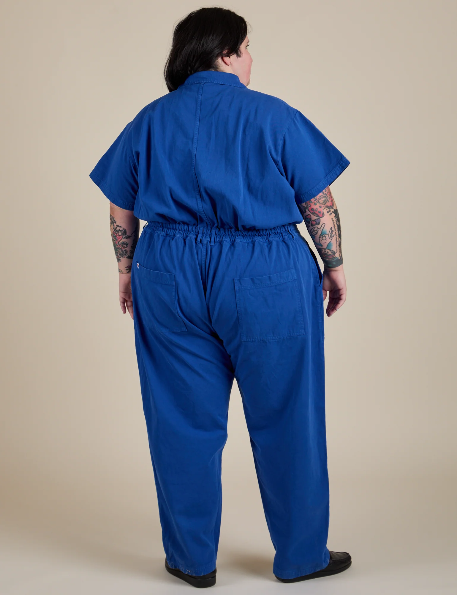 Short Sleeve Jumpsuit - Royal Blue - Image 9