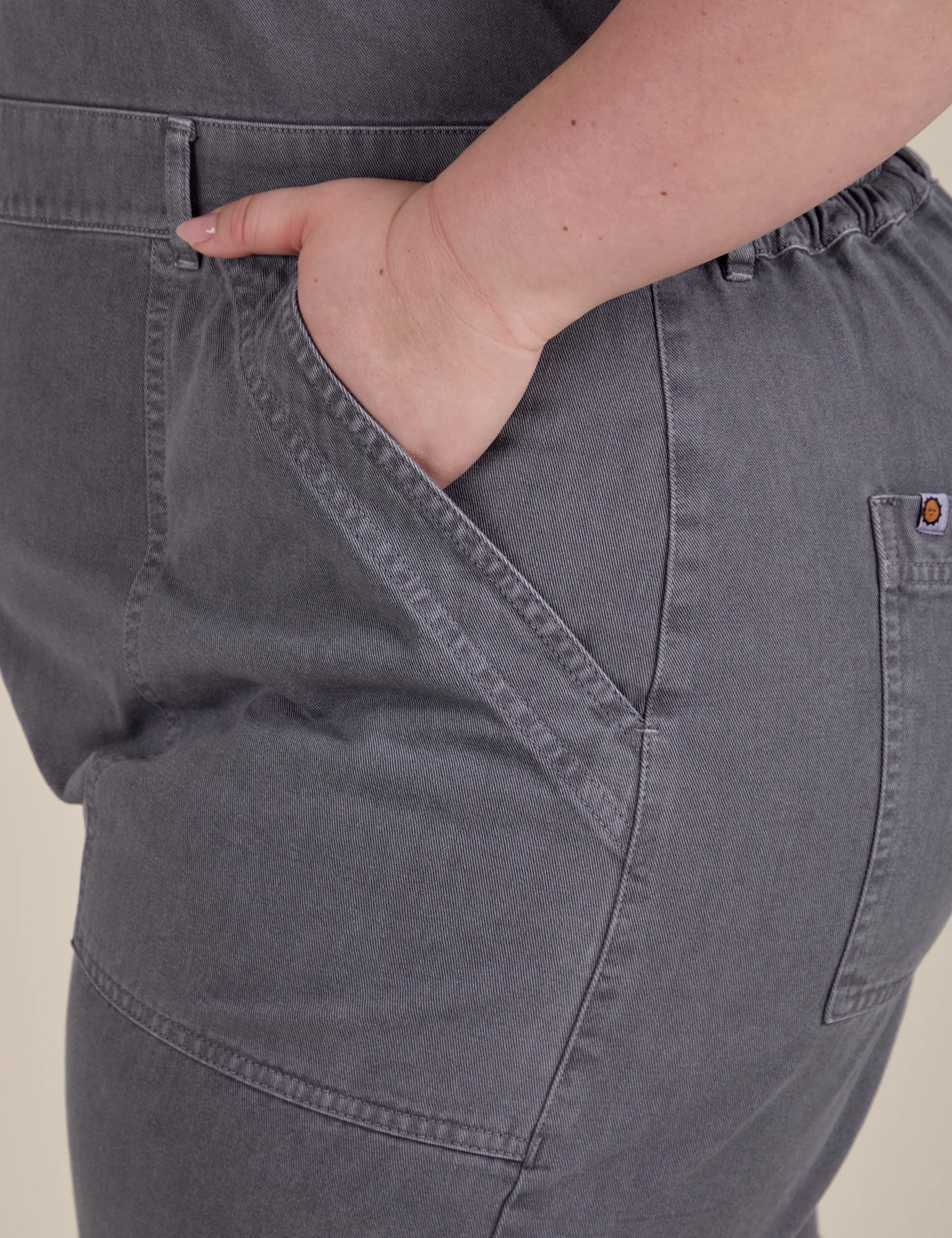 Short Sleeve Jumpsuit - Washed Grey - Image 13