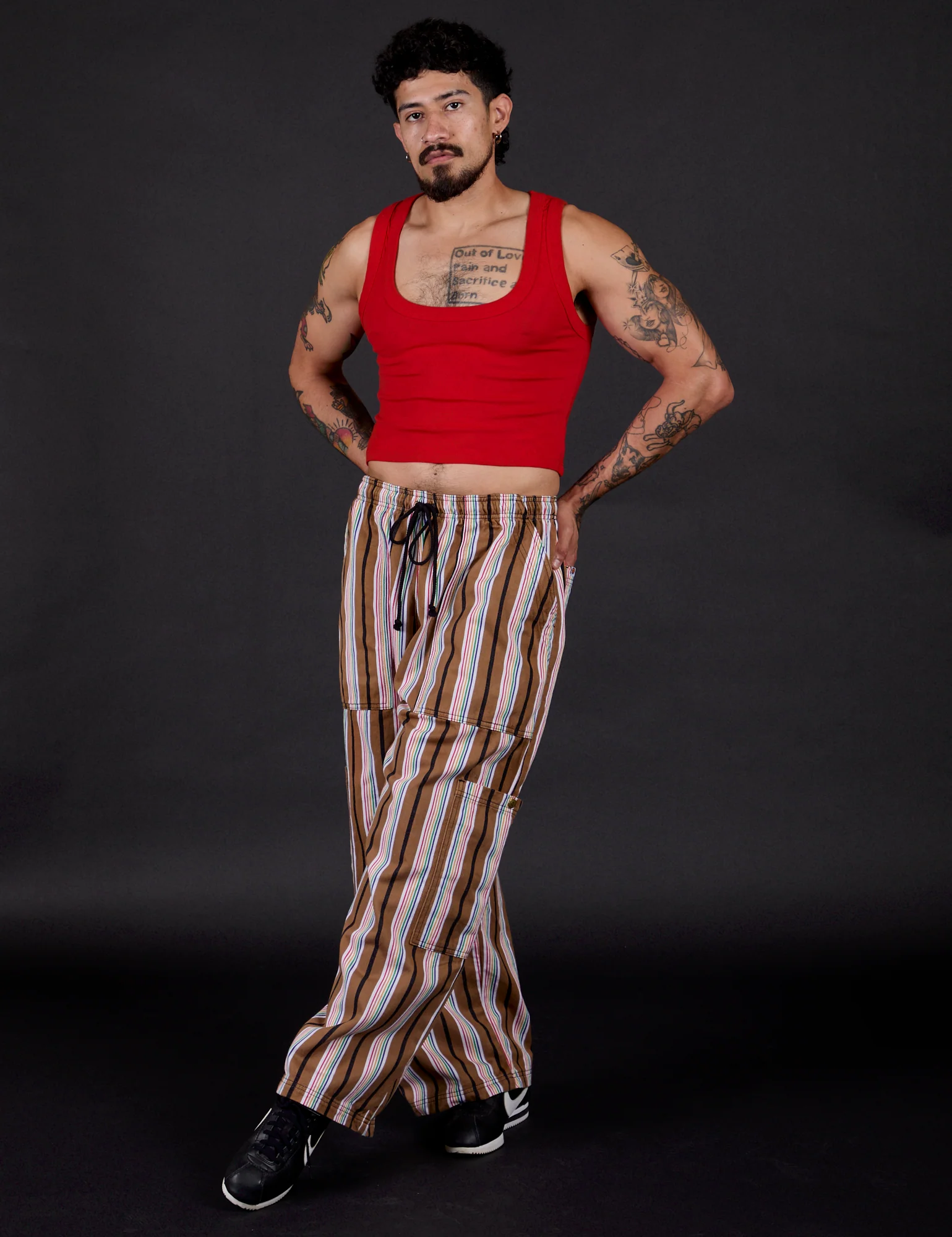 Striped Drop Pocket Pants - Retro Rainbow - Image 14