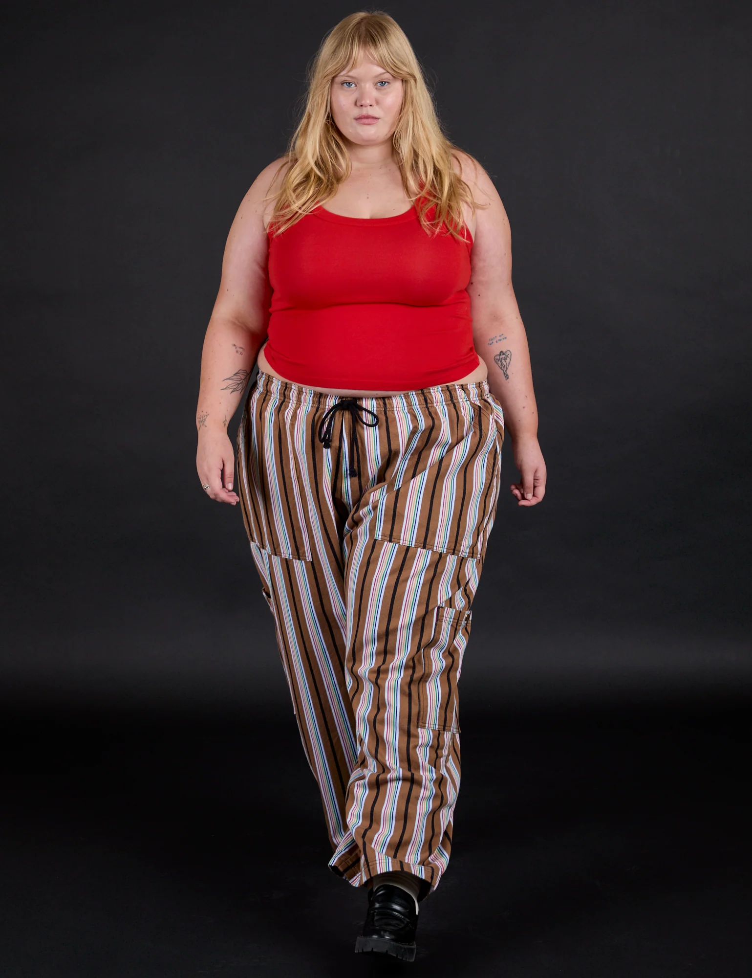 Striped Drop Pocket Pants - Retro Rainbow - Image 17