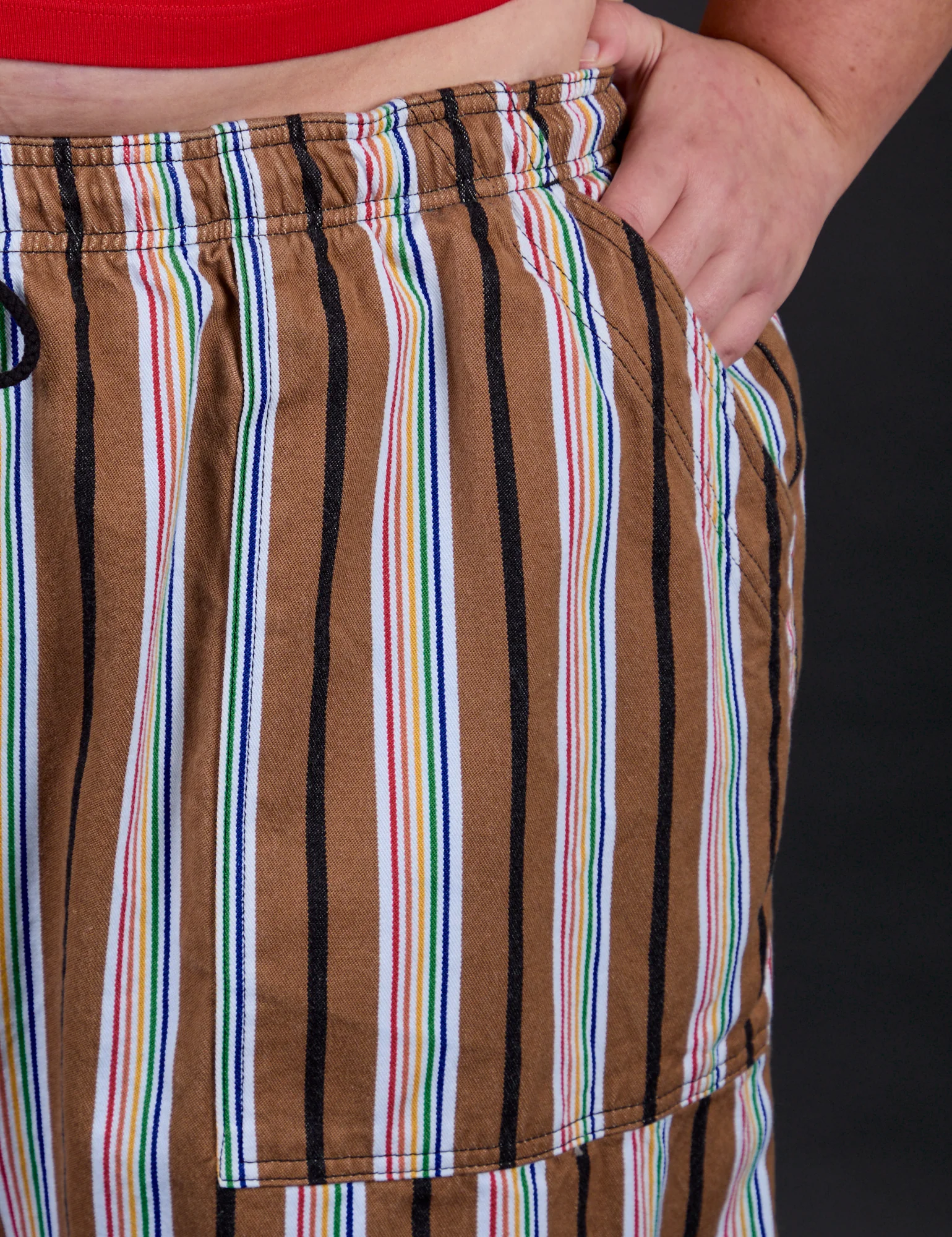 Striped Drop Pocket Pants - Retro Rainbow - Image 18