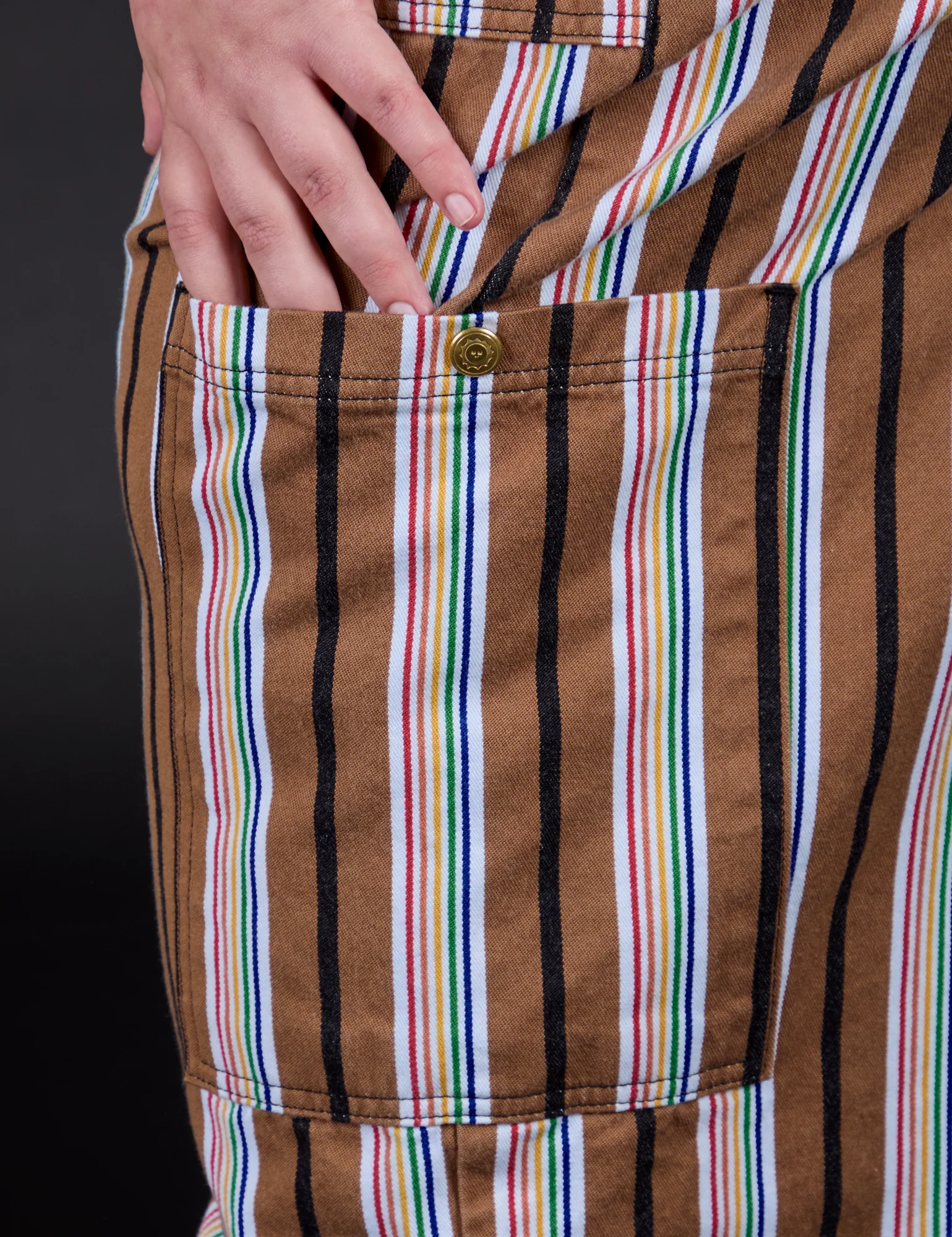 Striped Drop Pocket Pants - Retro Rainbow - Image 20