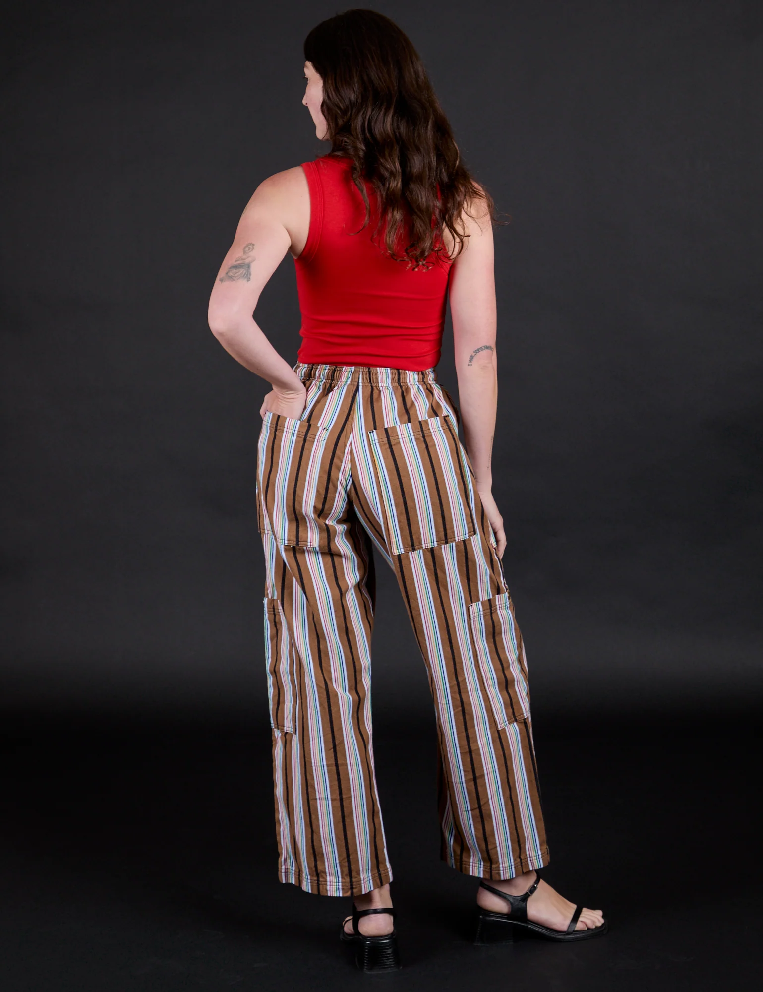 Striped Drop Pocket Pants - Retro Rainbow - Image 7