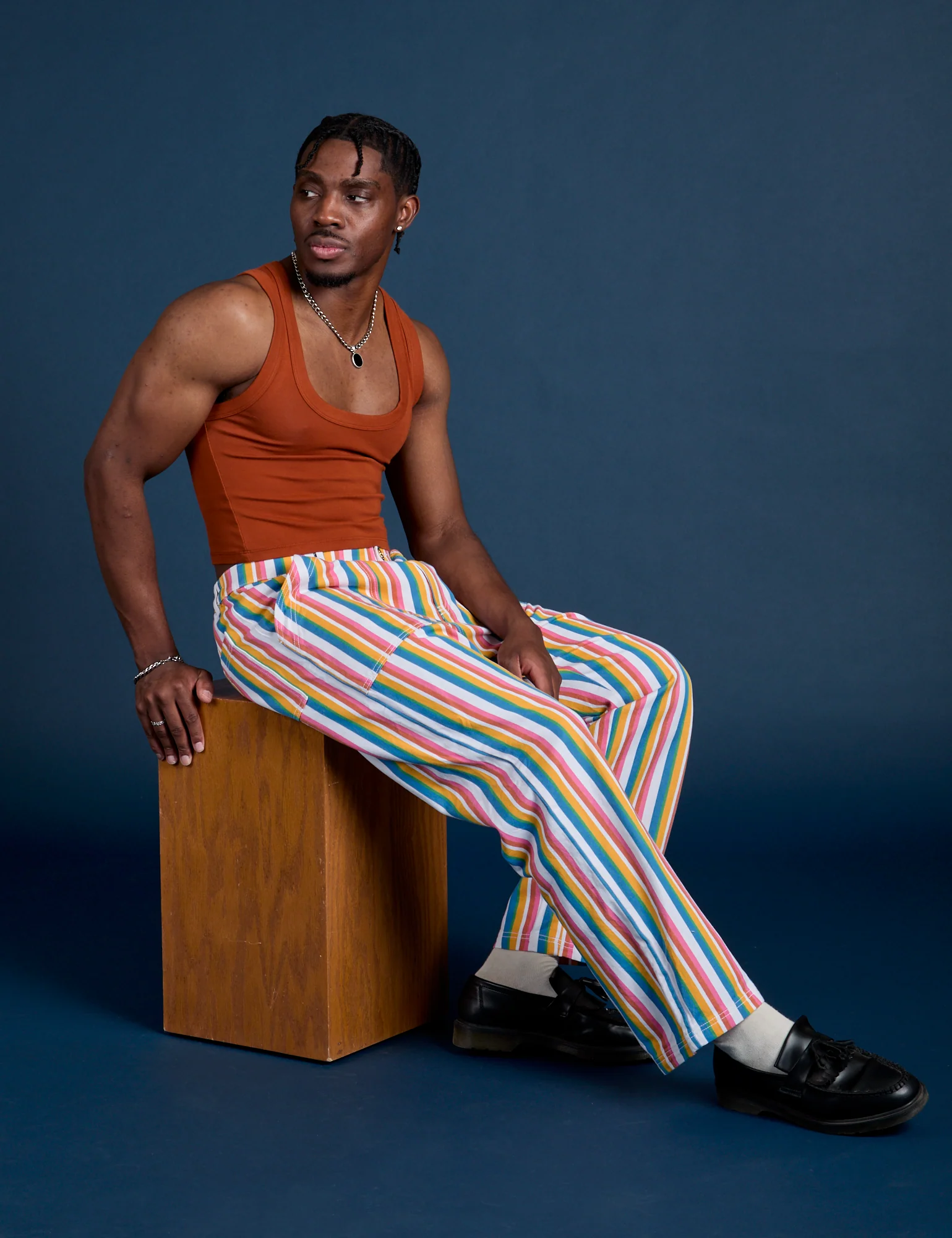 Work Pants - Rainbow Stripe - Image 10