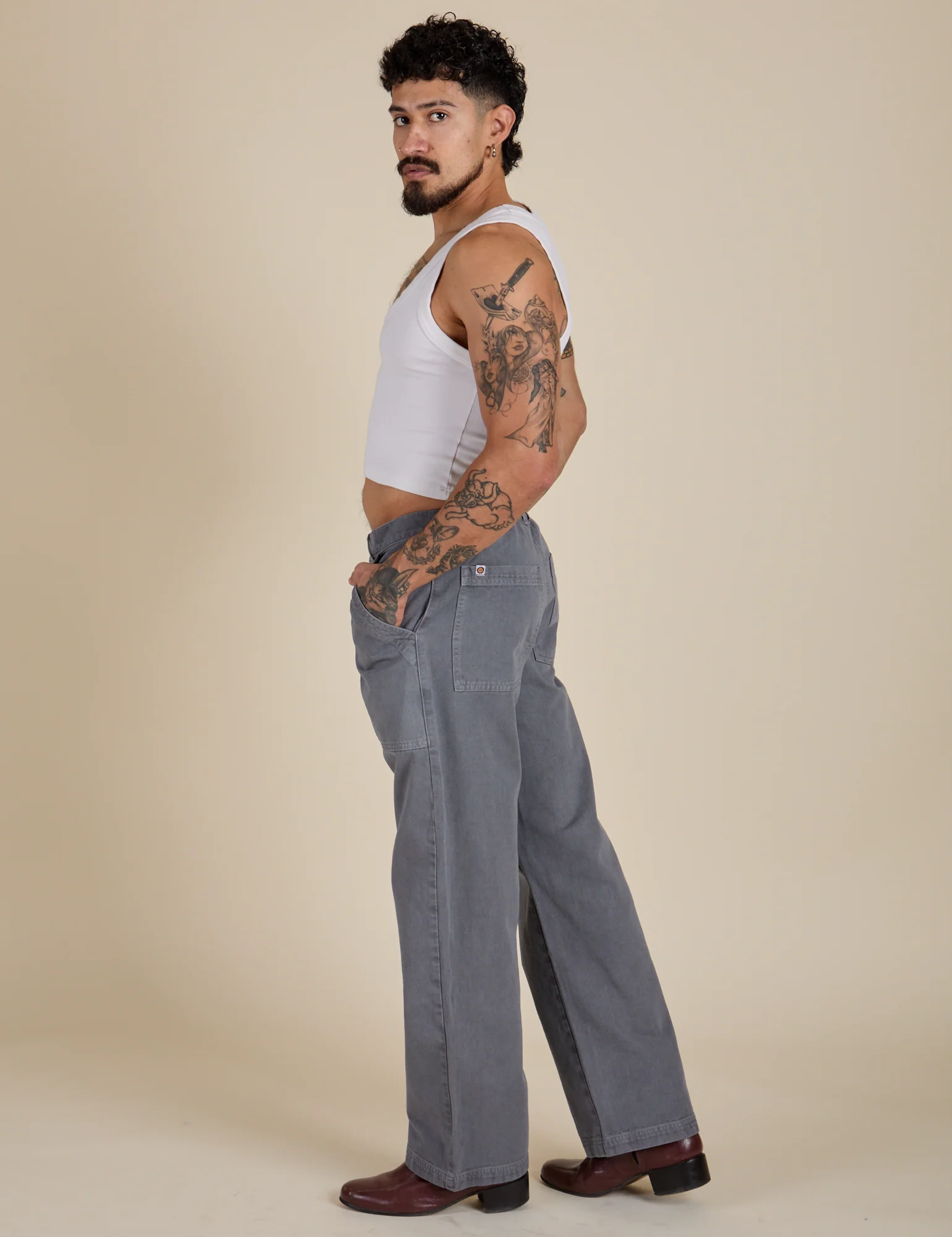 Work Pants - Washed Grey - Image 3