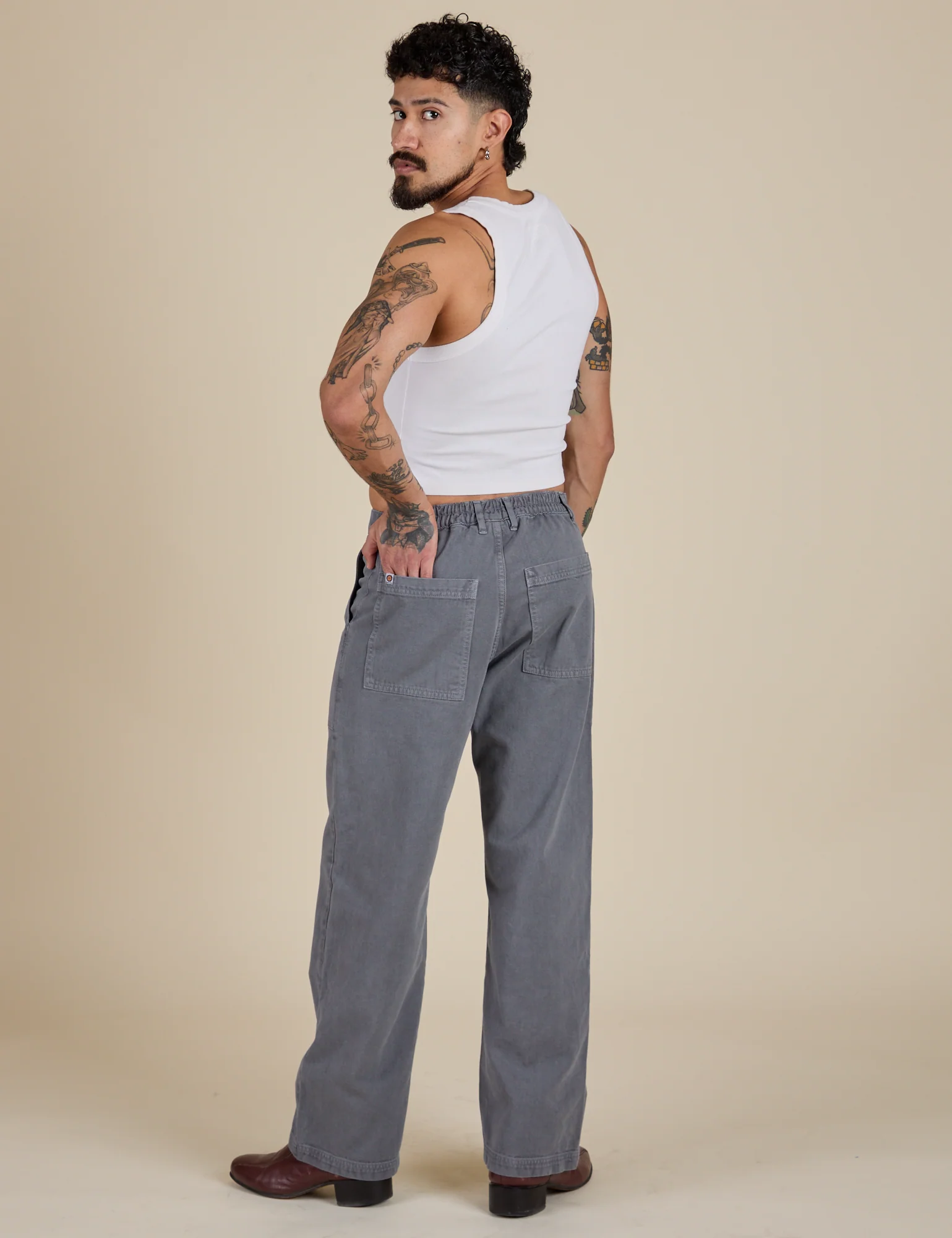 Work Pants - Washed Grey - Image 4